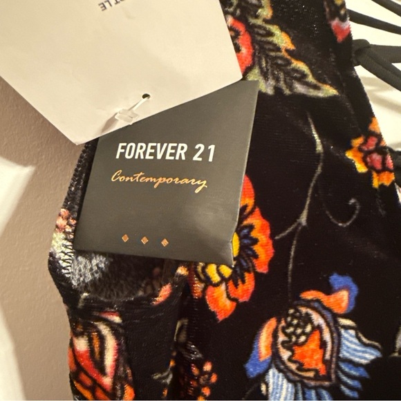 Forever 21 Black and Orange Fit and Flare Mini Dress - Picture 7 of 10